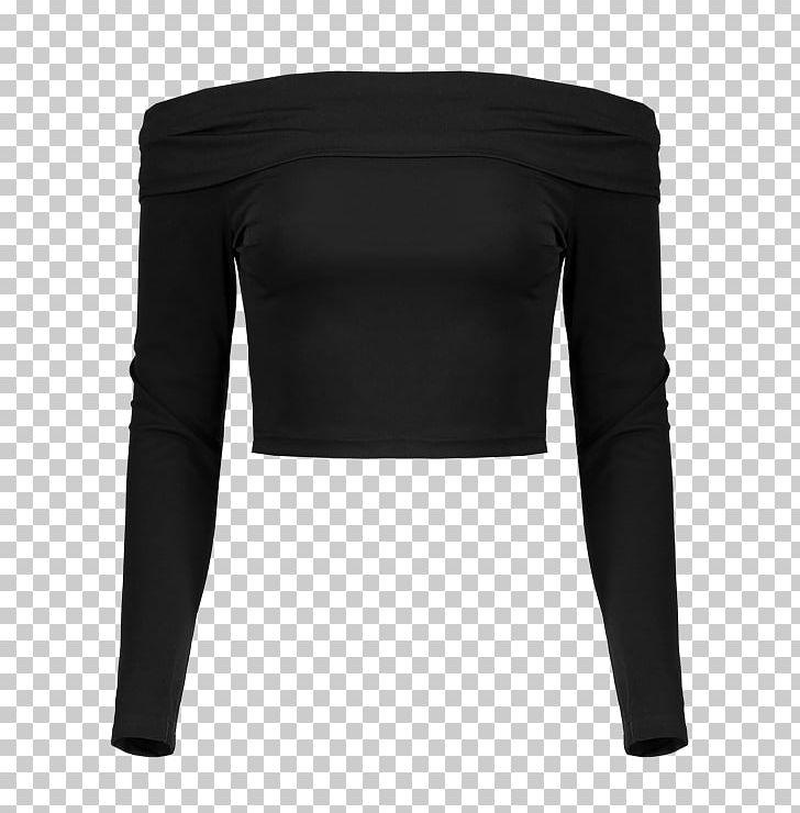 T-shirt Crop Top Sleeve PNG, Clipart, Black, Blouse, Clothing, Crew Neck, Crop Top Free PNG Download