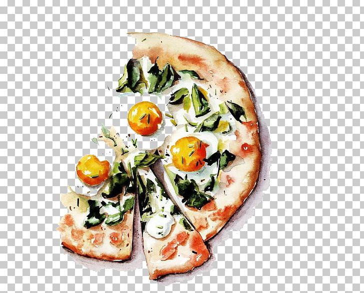 Pizza Food Watercolor Painting Illustration PNG, Clipart, Cartoon, Cuisine, Decoration, Dish, Drawing Free PNG Download