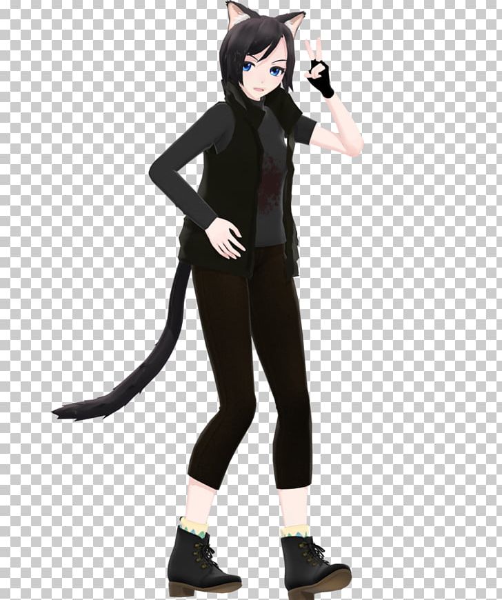 Cat MikuMikuDance Model Photography Hatsune Miku PNG, Clipart, Animals, Cat, Catgirl, Clothing, Costume Free PNG Download