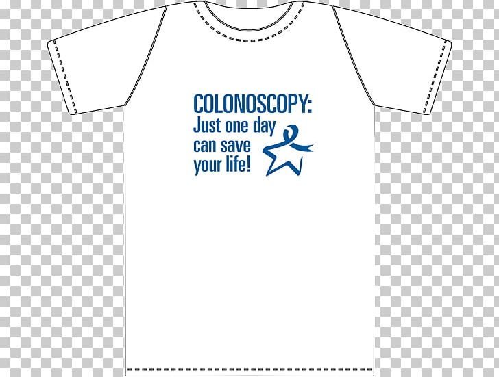 T-shirt Colorectal Cancer Collar Logo Symbol PNG, Clipart, Angle, Area, Blue, Brand, Circle Free PNG Download