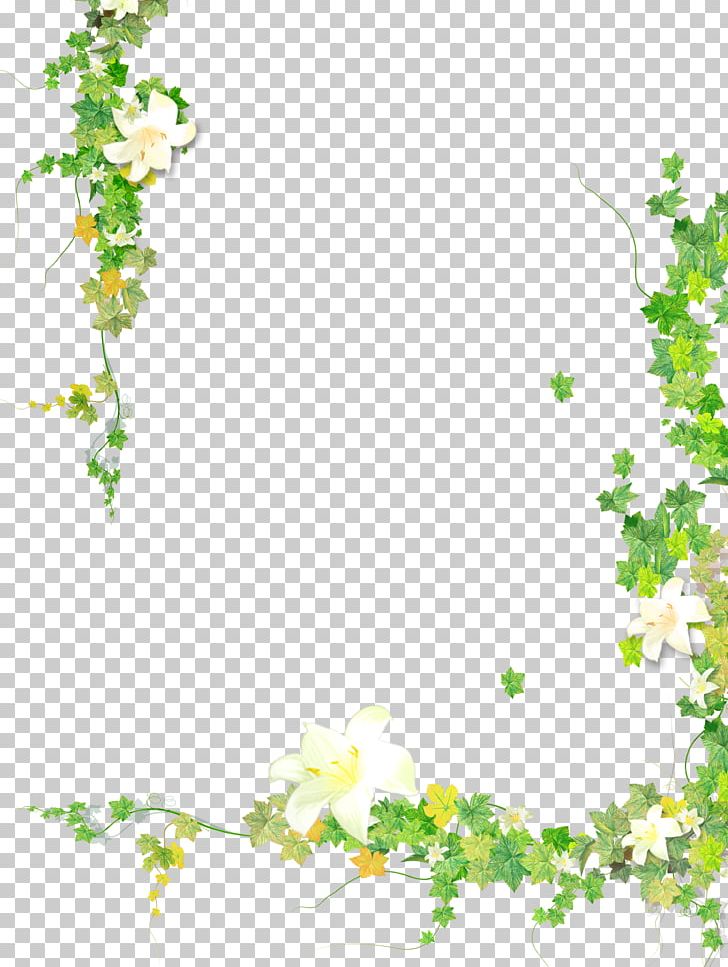 green flowers borders