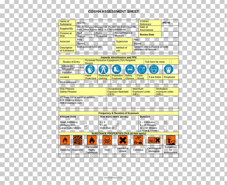 COSHH Risk Assessment Hazard Template PNG, Clipart, Architectural Engineering, Area, Computer Software, Coshh, Document Free PNG Download