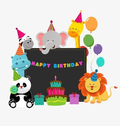 Animal Birthday Party PNG, Clipart, Animal Clipart, Birthday Clipart,  Blackboard, Cake, Panda Free PNG Download
