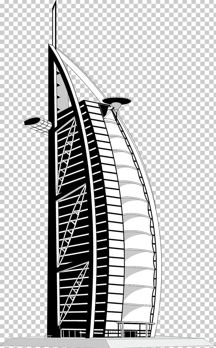 Burj Al Arab Burj Khalifa Hotel PNG, Clipart, Angle, Architecture, Black And White, Building, Burj Al Arab Free PNG Download