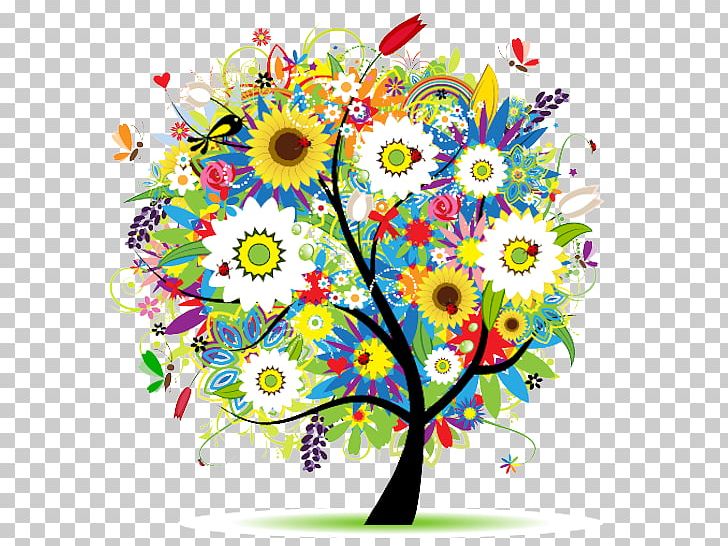 Graphics Tree Painting Illustration Design PNG, Clipart, Art, Artwork, Chrysanths, Circle, Cut Flowers Free PNG Download