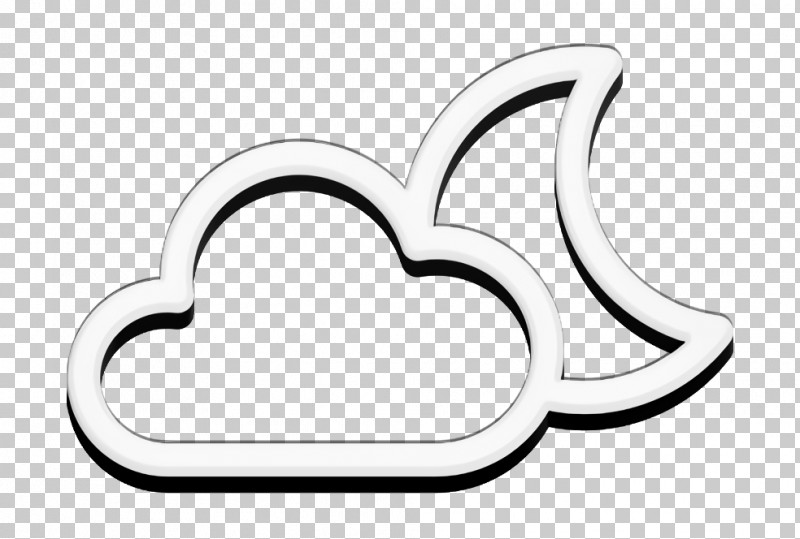 Cloud Icon Weather Linear Icon Dark Night Icon PNG, Clipart, Black, Black And White, Chemical Symbol, Cloud Icon, Jewellery Free PNG Download