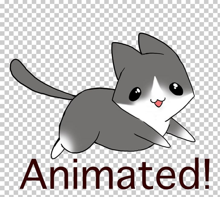 Cat Animation Cartoon PNG, Clipart, Animated Cats, Art, Artwork, Black, Black And White Free PNG Download