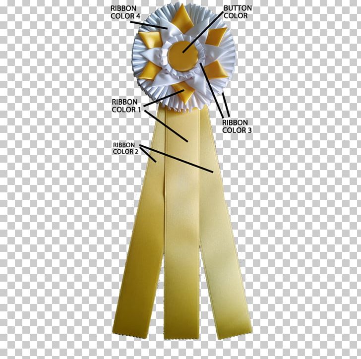Ribbon Rosette Award Yellow Outerwear PNG, Clipart, Award, Gold Ribbon Trophies, Objects, Outerwear, Perfect Attendance Award Free PNG Download
