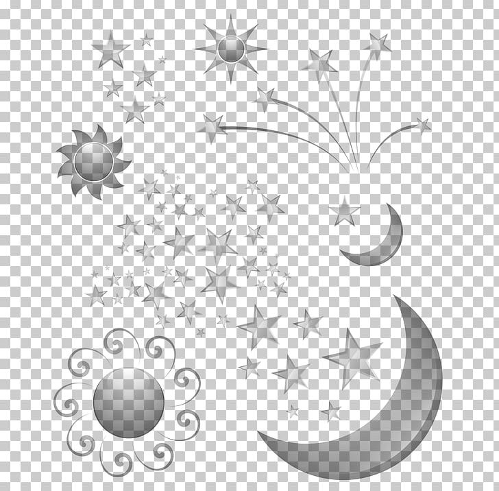 Star Moon PNG, Clipart, Black And White, Body Jewelry, Branch, Circle, Diagram Free PNG Download