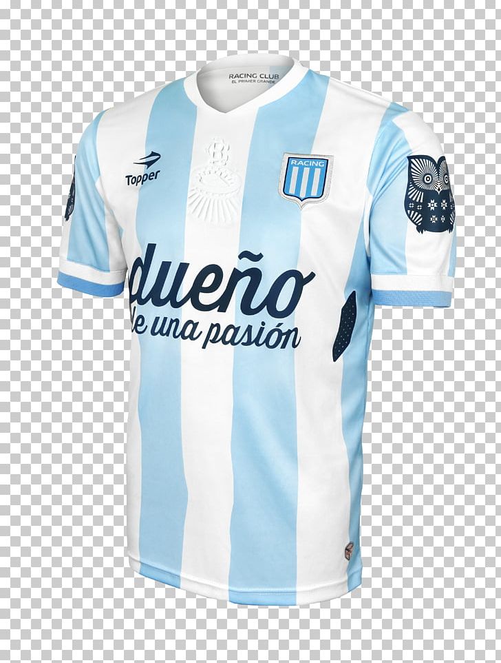 Racing Club De Avellaneda T-shirt Estudiantes De La Plata Sports Fan Jersey PNG, Clipart, Active Shirt, Argentina, Avellaneda, Blue, Brand Free PNG Download