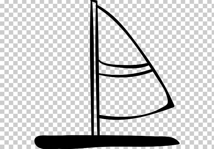 Windsurfing Computer Icons PNG, Clipart, Angle, Area, Black And White, Computer Icons, Download Free PNG Download