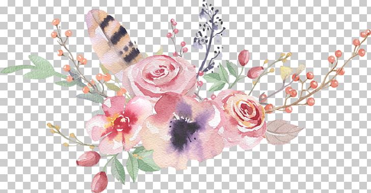 Boho-chic Watercolour Flowers Watercolor Painting Drawing PNG, Clipart, Art, Artificial Flower, Blossom, Bohemianism, Bohochic Free PNG Download