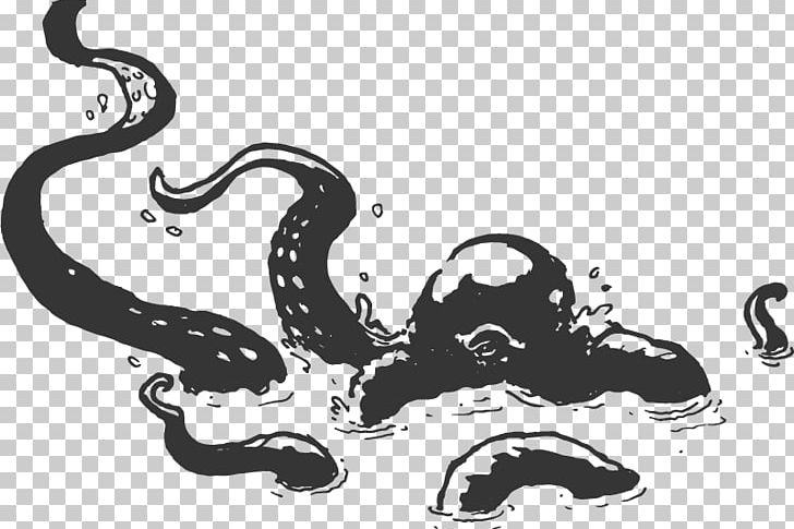 Octopus Cocktail Three Dots And A Dash Drawing Restaurant PNG, Clipart, Art, Bar, Black, Black And White, Cephalopod Free PNG Download