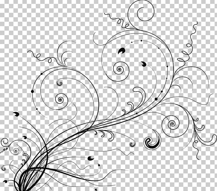 Ornament Cdr Flower PNG, Clipart, Art, Artwork, Black, Black And White, Branch Free PNG Download