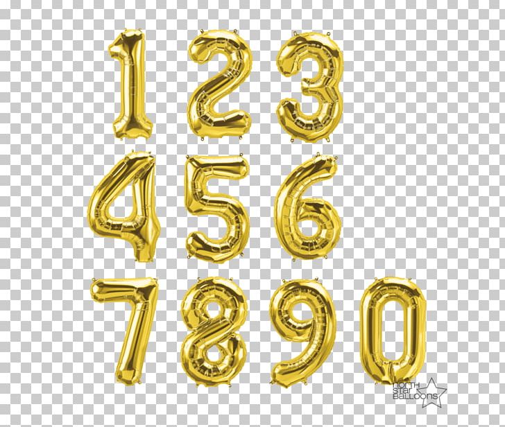 Brass Number Gold Toy Balloon Material PNG, Clipart, Balloon, Body Jewelry, Brass, Foil, Gold Free PNG Download