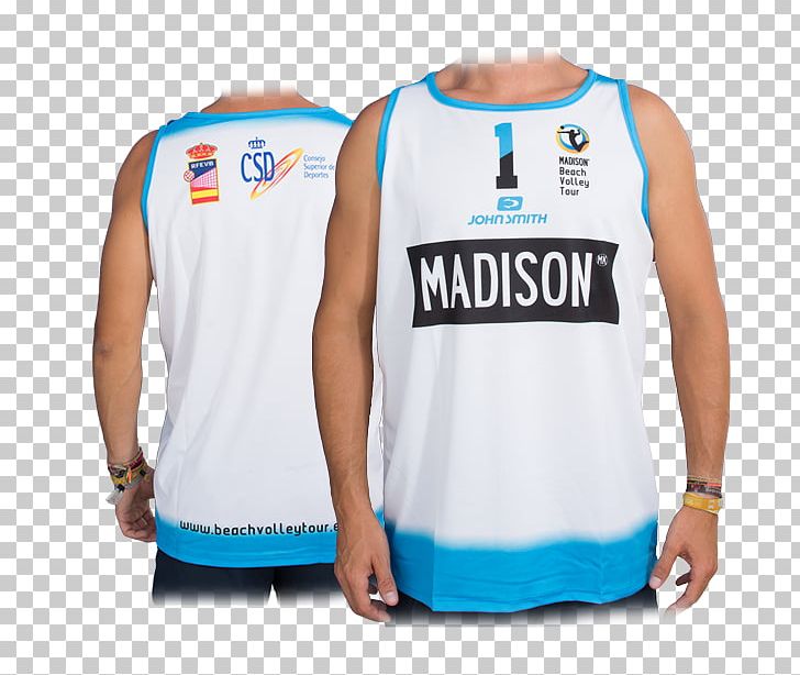 T-shirt Sleeveless Shirt Gilets Madison Avenue PNG, Clipart, Beach Volley, Blue, Brand, Clothing, Electric Blue Free PNG Download