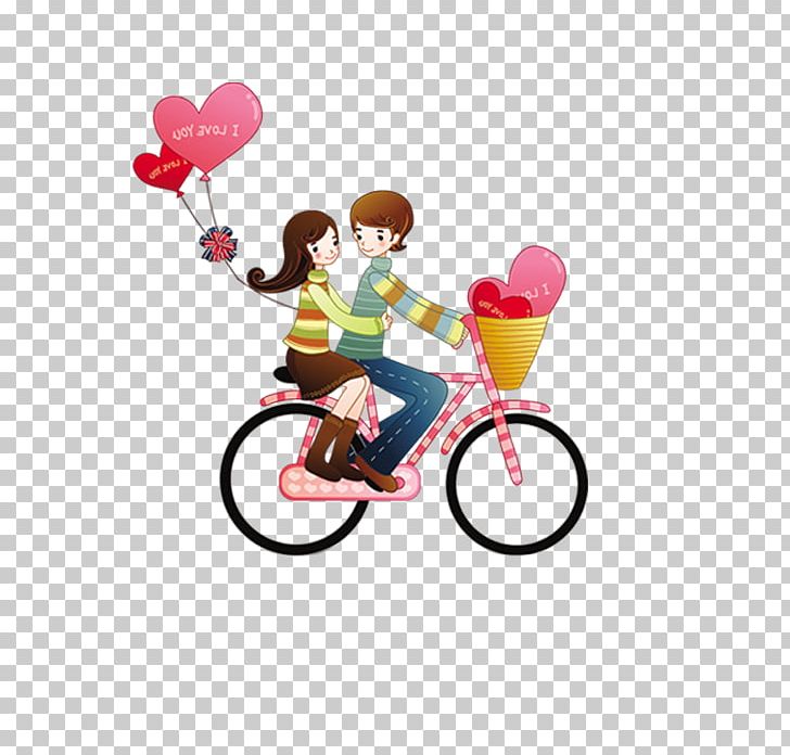 Cartoon Couple Cyclist PNG, Clipart, Art, Balloon, Balloon Cartoon, Bicycle, Bicycle Accessory Free PNG Download