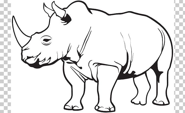 Rhinoceros Horn PNG, Clipart, Artwork, Black And White, Cartoon, Cattle Like Mammal, Drawing Free PNG Download
