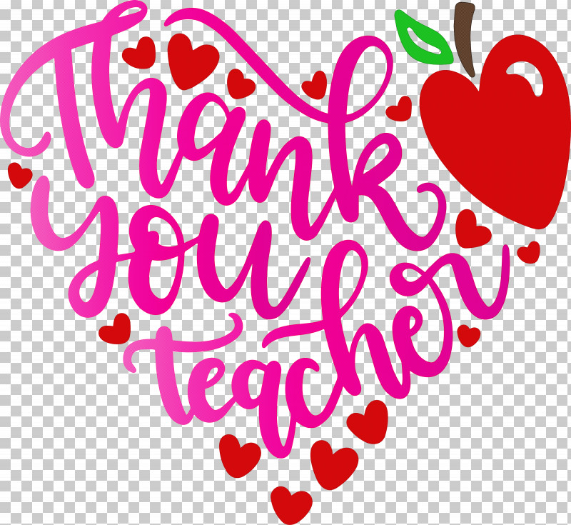 Teachers Day Thank You PNG, Clipart, Area, Line, M095, Meter, Pink M Free PNG Download