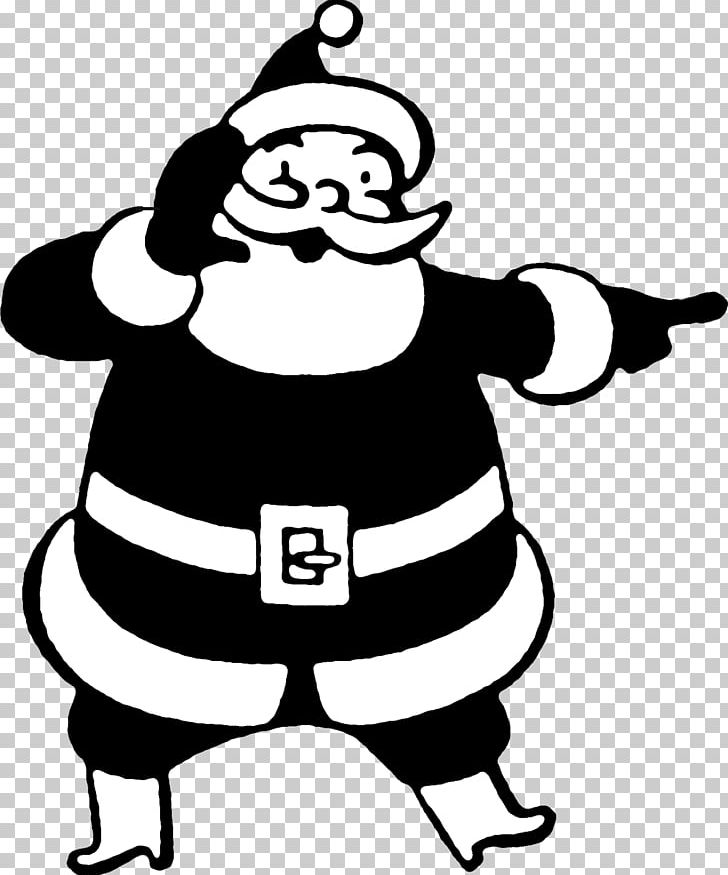 Santa Claus Christmas Black And White PNG, Clipart, Art, Artwork, Black And White, Christmas, Christmas Elf Free PNG Download