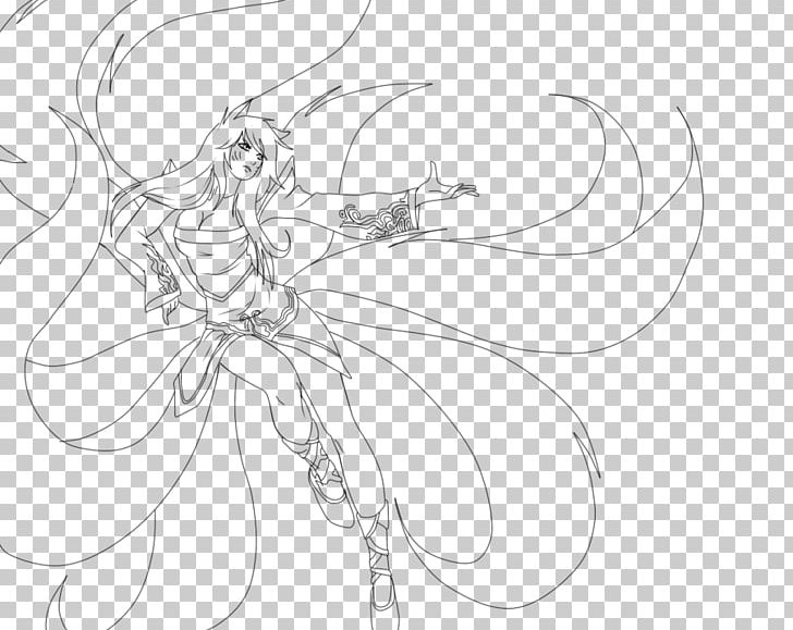 Line Art Drawing Ahri Sketch PNG, Clipart, Ahri, Anime, Arm, Art, Artwork Free PNG Download