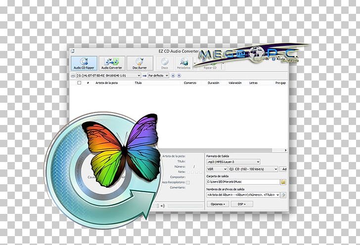 CD Ripper Compact Disc .cda File Computer Software Audio Converter PNG, Clipart, Audio Converter, Audio File Format, Audio Signal, Brand, Butterfly Free PNG Download