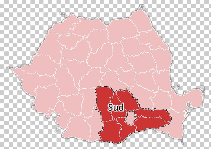 Sud-Vest Brăila County Prahova County Constanța County Ilfov County PNG, Clipart, Ilfov County, Map, Muntenia, Pink, Region Free PNG Download