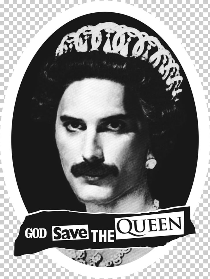 Freddie Mercury T Shirt God Save The Queen Png Clipart Album Cover Beard Black And White - queen band tee roblox