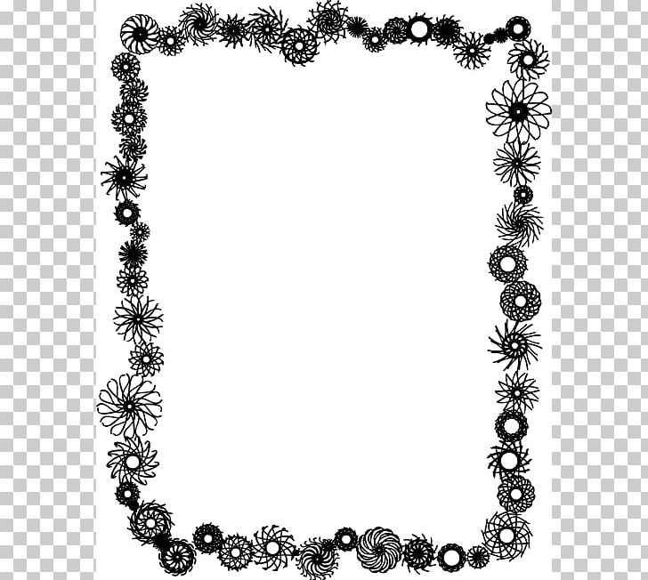 Flower Black And White PNG, Clipart, Black, Black And White, Body Jewelry, Chain, Color Free PNG Download