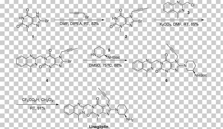 Linagliptin Dipeptidyl Peptidase-4 Inhibitor Chemical Synthesis Metformin PNG, Clipart, Angle, Antidiabetic Medication, Cas, Diabetes Mellitus, Material Free PNG Download