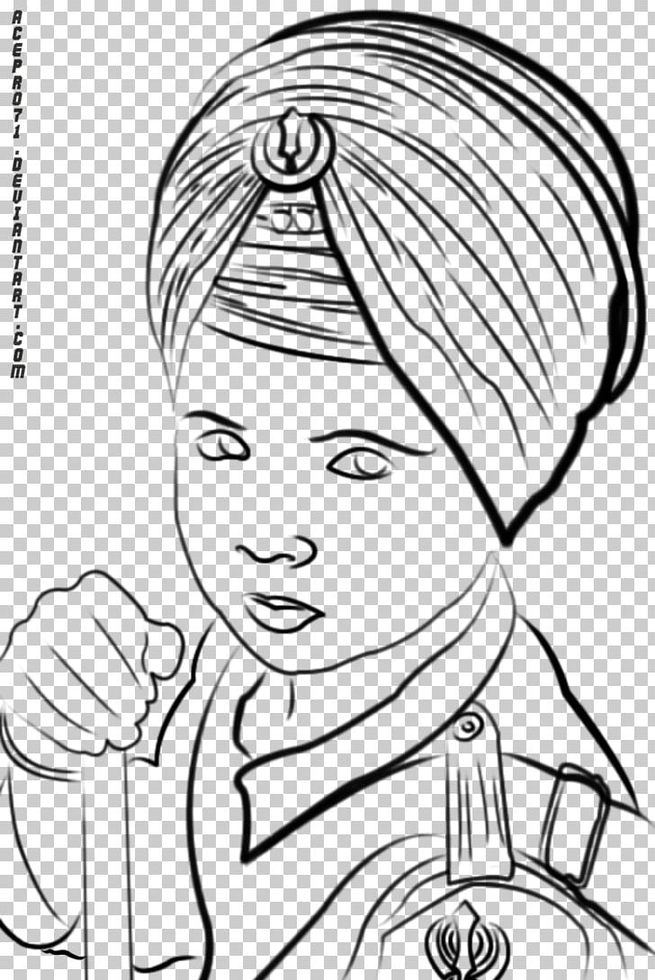 Sikhism Dastar Waheguru Coloring Book PNG, Clipart, Arm, Black, Cartoon, Child, Drawin Free PNG Download