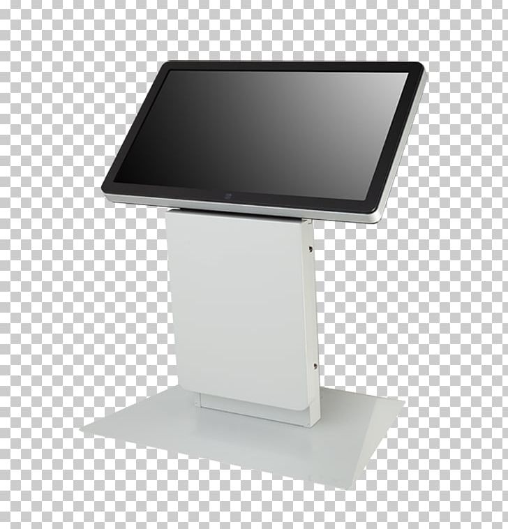 Computer Monitors Touchscreen Kiosk Digital Signs Display Device PNG, Clipart, Angle, Computer Monitor, Computer Monitor Accessory, Computer Monitors, Desk Free PNG Download