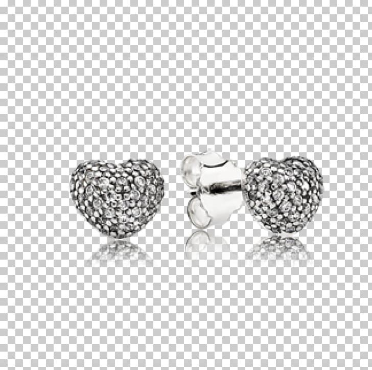 Earring Pandora Cubic Zirconia Charm Bracelet Jewellery PNG, Clipart, Black And White, Body Jewelry, Bracelet, Charm Bracelet, Cubic Zirconia Free PNG Download