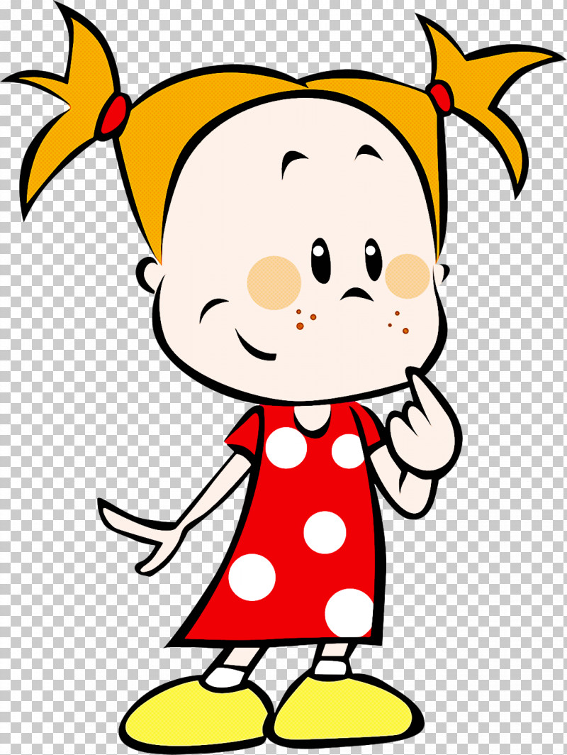 Cartoon White Facial Expression Yellow Line PNG, Clipart, Cartoon, Cartoon Girl, Cheek, Child, Costume Hat Free PNG Download
