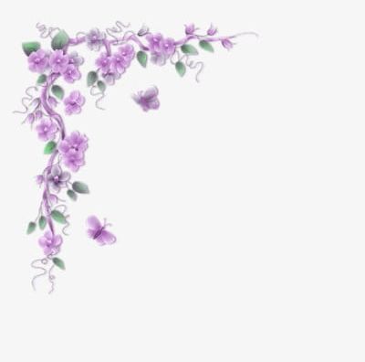 Purple Flowers Corner PNG, Clipart, Corner, Corner Clipart, Flowers, Flowers Clipart, Purple Free PNG Download