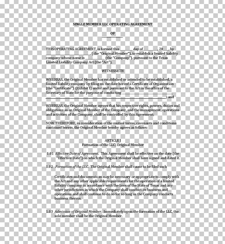 Operating Agreement Uniform Limited Liability Company Act New Jersey Limited Partnership PNG, Clipart, Area, Business, Company, Contract, Document Free PNG Download