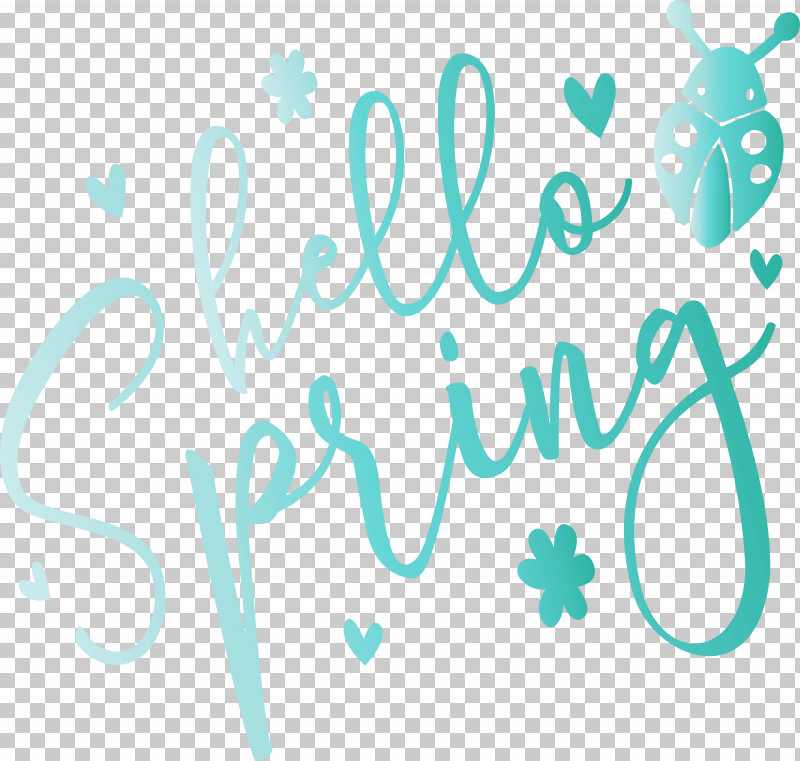 Hello Spring Spring PNG, Clipart, Aqua, Hello Spring, Logo, Spring, Teal Free PNG Download