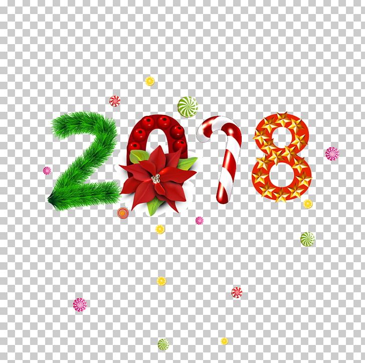 Christmas New Year PNG, Clipart, 2018 Calendar, 2018 Calendar, Christmas Card, Design, Flower Free PNG Download
