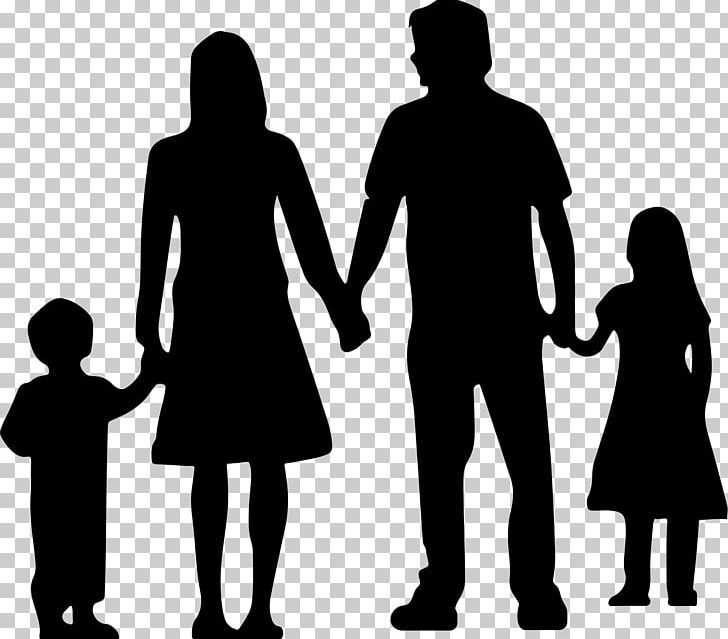 Nuclear Family Silhouette PNG, Clipart, Black And White, Cartoon, Child, Clip Art, Communication Free PNG Download