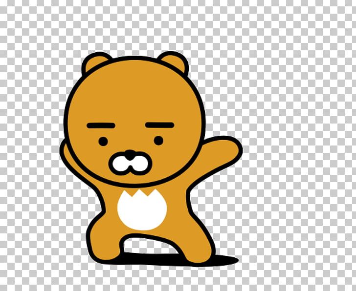 Bear Kakao Friends Desktop Emoticon PNG, Clipart, Animals, Animation, Area, Artwork, Bear Free PNG Download