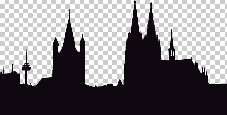Cologne Cathedral Silhouette Church Steeple PNG, Clipart, Animals, Architecture, Black And White, Building, Cathedral Free PNG Download