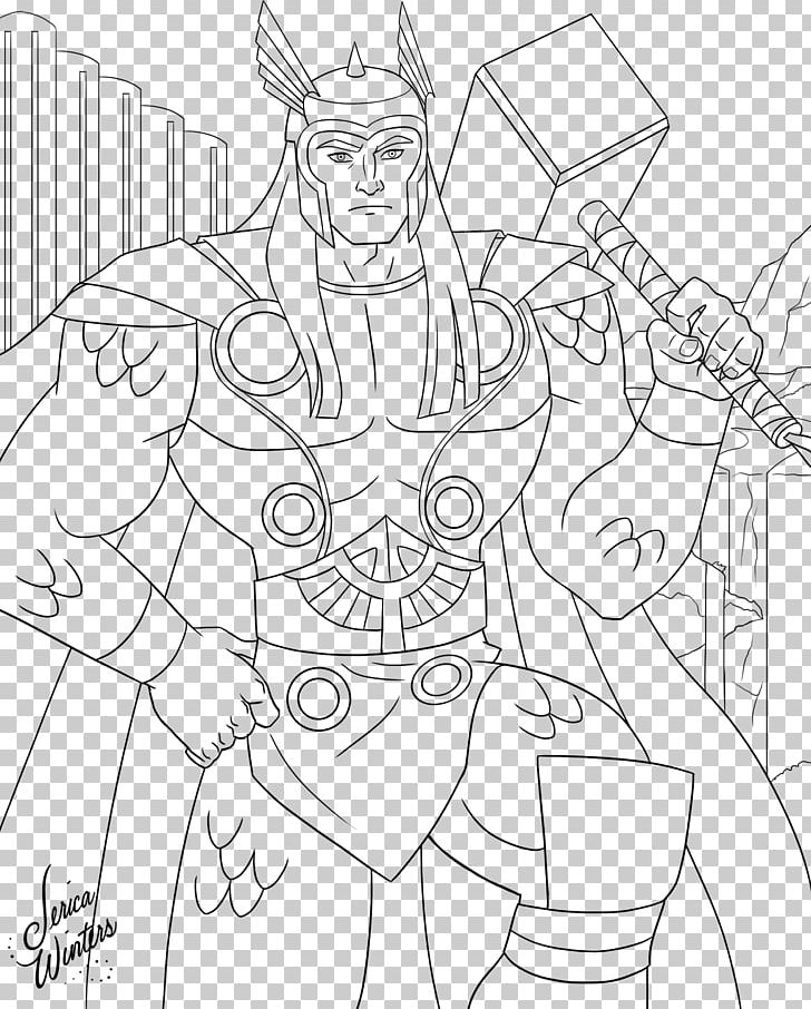 Thor Loki Iron Man Odin Hulk PNG, Clipart, Angle, Arm, Artwork, Black And White, Black Widow Free PNG Download