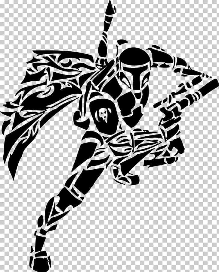 Boba Fett Star Wars Art Wall Decal PNG, Clipart, Art Exhibition, Artist, Black, Black And White, Boba Fett Free PNG Download