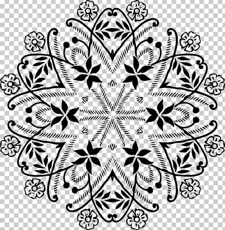 Flower Ornament PNG, Clipart, Area, Art, Black, Black And White, Circle Free PNG Download