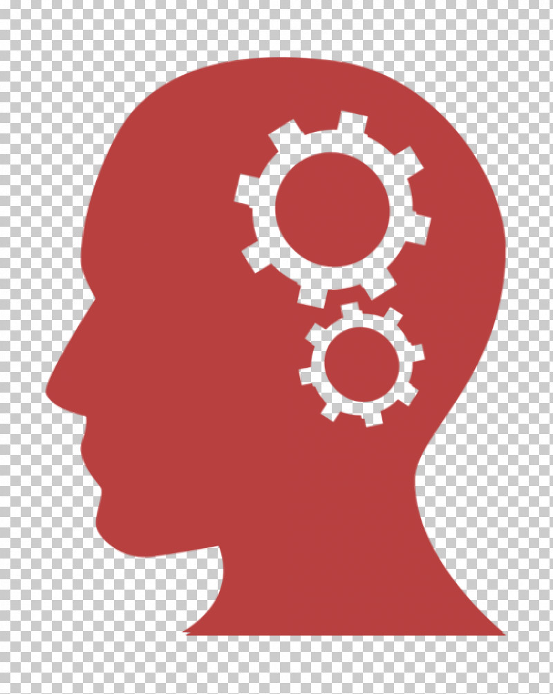 Head Icon Human Head Silhouette With Cogwheels Icon Business Icon PNG, Clipart, Business Icon, Head, Head Icon, Humans Resources Icon, Red Free PNG Download