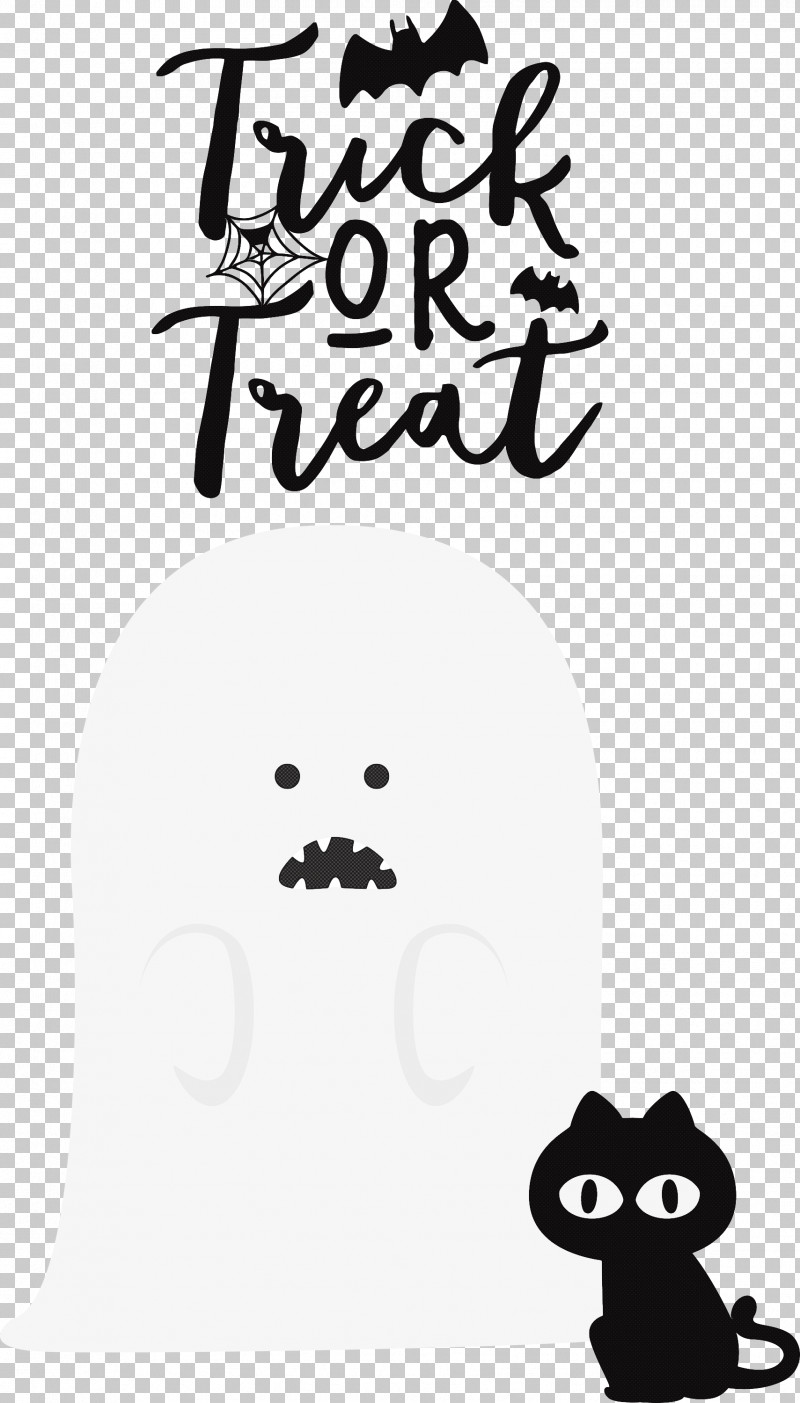 Trick Or Treat Trick-or-treating Halloween PNG, Clipart, Black, Black And White, Cartoon, Character, Character Created By Free PNG Download