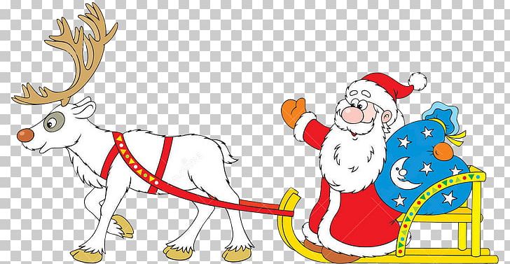 Reindeer Santa Claus Sled PNG, Clipart, Art, Can Stock Photo, Cartoon, Christmas, Christmas Decoration Free PNG Download