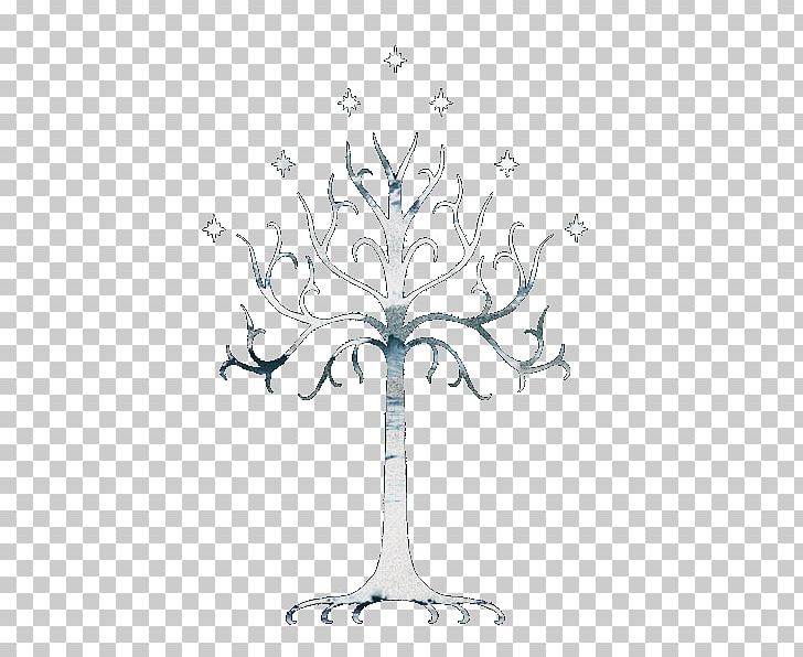 The Lord Of The Rings Arwen Treebeard White Tree Of Gondor Symbol PNG, Clipart, Arwen, Black And White, Branch, Candle Holder, Flower Free PNG Download