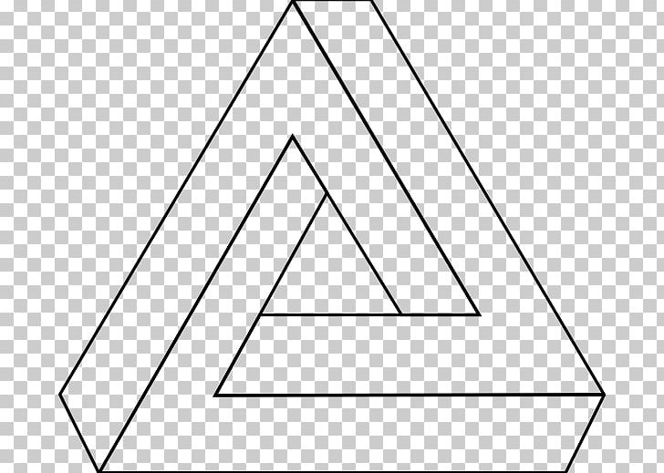 Penrose Triangle Geometry PNG, Clipart, Angle, Area, Art, Black, Black And White Free PNG Download