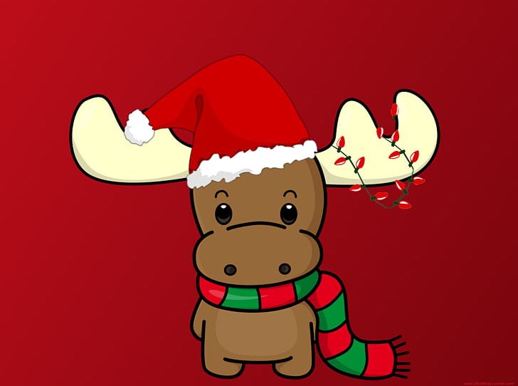 Rudolph Moose Santa Claus Reindeer Christmas PNG, Clipart, Art, Cartoon, Christmas, Christmas Elf, Christmas Music Free PNG Download